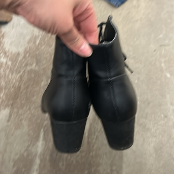 Yru aura whimsigoth whimsical witchy goth celestial lunar Black Ankle Booties - Picture 4 of 8